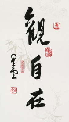 《观自在》 释·星云 大师 书法 名人字画 30-53cm 包邮