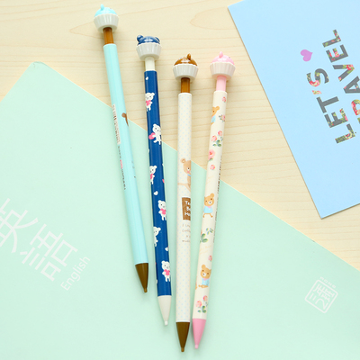 三年二班●爱好文具 小笨熊按动自动铅笔0.5mm 卡通学生活动铅笔