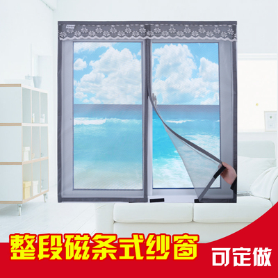 定做夏季防蚊纱窗 加密 磁性防蚊窗帘 防蚊纱网磁性隐形沙窗门帘
