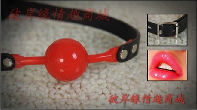 另类sm情趣用品 男女束缚皮革口塞口球口枷嘴塞 一型带锁矽胶口塞