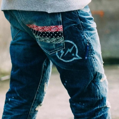 clot x denim by vanquish & fragment 闪电长寿牛王 牛仔裤