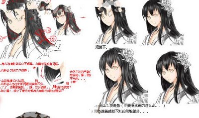 【卡通动漫头发的画法】人物发型 板绘手绘漫画原画素材 送口鼻等