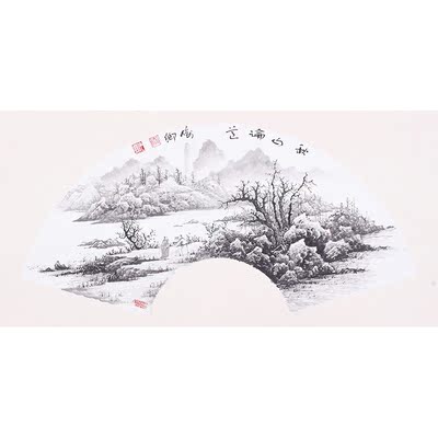 山水中国画大写意小品分享展示图片