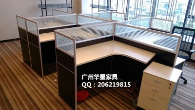 6人组合位屏风卡座带柜子写字楼办公桌隔断办公桌简约时尚电脑桌