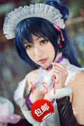 taobao agent 包邮 Love Live!加厚蓝黑色 园田海未 海爷 海未 cosplay假发