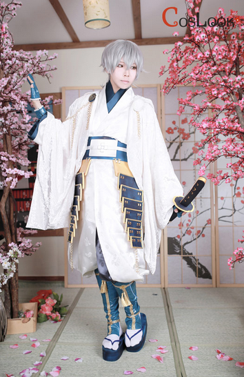 【一夜物语の】游戏刀剑乱舞 cos鹤丸国永cosplay服装 现货全套