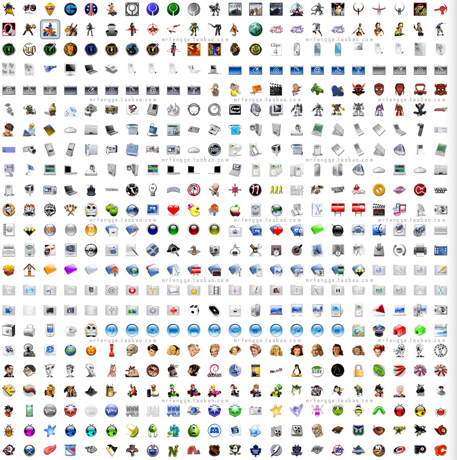 p067★800款各类图标免抠剪贴psd素材★数码产品美女头像卡通图片