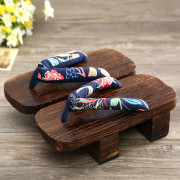 taobao agent 新款高跟木头凉鞋正宗日式烧桐下驮cosplay男女款二齿木屐木拖鞋