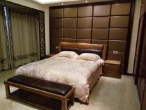 Lai furniture wj-qb0218 + wu0218 solid wood bed