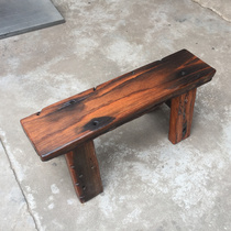 Old boat wood strip stool solid wood short stool dining table and chairs for home Chinese strip chair casual change of shoes stool outdoor bench
