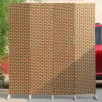 Straw hotel living room bedroom partition fitting room simple mobile opaque screen porch simple folding screen
