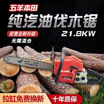 Import High Power Four Stroke Gasoline Saw Lumbersaw Easy To Start Home Oil Saw Handheld Chainsaw Chopping Tree Machine God