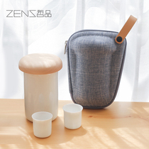 (Kunming City) Heart-made Space Design Philosophy One Cup Tea Set Travel Tea Set-Ceramic Edition