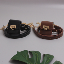  ins super fire leather mini small bag waist bag belt female chain necklace decorative bag chest bag messenger small square bag