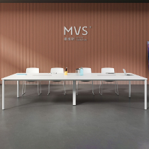 Manvis Conference Room Rectangular White Conference Table Long Table Training Table Office Tables and Chairs Combination Simple and Modern