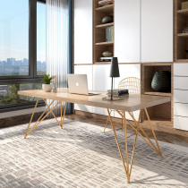 Nordic wrought iron table leg bracket metal modern minimalist dining table desk living room Golden Computer Desk support landing