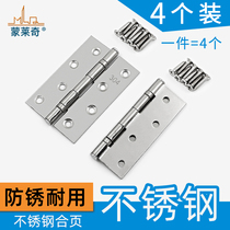 4 bearing hinges thickened stainless steel hinged door wooden door silent folding hinge toilet door loose leaf