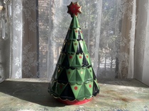 Creative Christmas tree jar ceramic storage jar home decoration European style living room entrance tableware candy storage jar