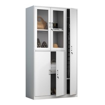 Office five-door glass information bookcase with lock filing cabinet locker staff locker hanging clothes iron cabinet