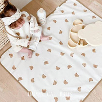South Korea Ins Olive Small Bear Squirrel baby Urine Mat Baby Boy Supplies Waterproof breathable washable Anti-leak mattress