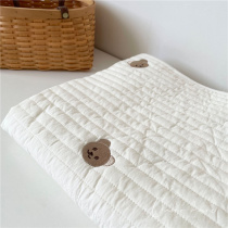 Korea ins children bear embroidery quilted sheets thin bed pad newborn mattress photo photography props