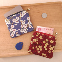 Korea Day Style Fabric Zero Wallet Japan And Wind Day Ensemble Retro Pure Cotton Student Cute Cartoon Little Burnet Woman