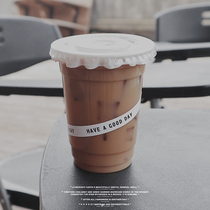 ins Coffee cup Milk tea Cup Juice cup Sticker*Net Celebrity English Sticker have a good day Self-adhesive~