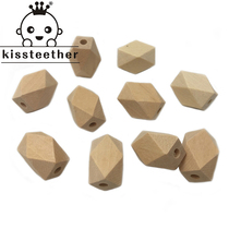 DIY jewelry accessories 15mm * 22mm Hee Wood baby molar beads raw wood color wood octagonal beads scattered beads