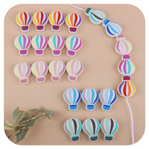 Creative DIY Baby Cartoon Silicone Color Balloon Toys Toys Tooth Dentistry Baby Grinding Teeth Chain Accessories