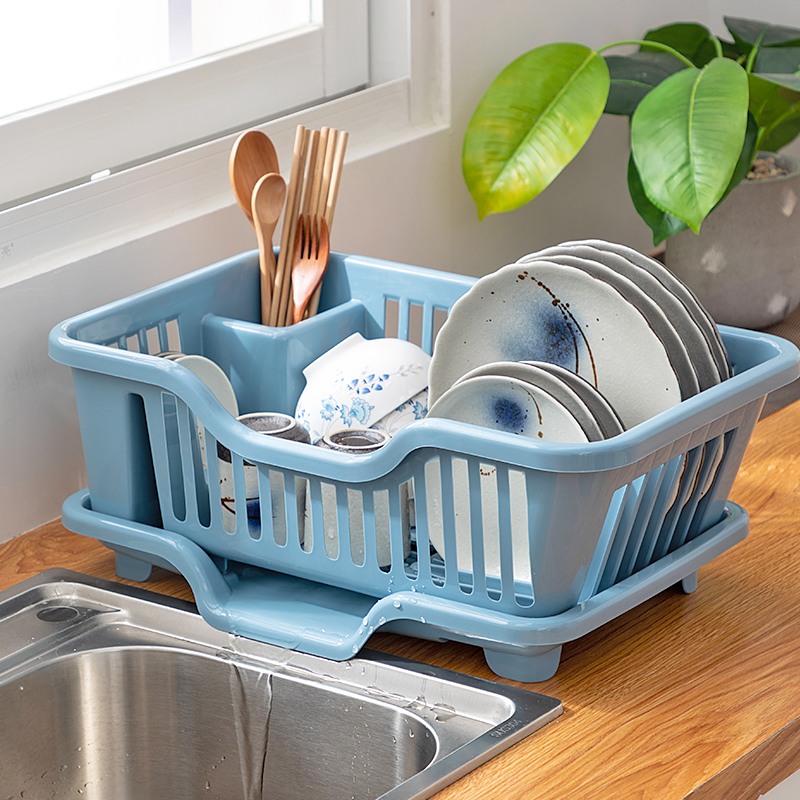 沥水碗筷收收纳盒碗柜家用厨房放碗碟置物架餐具篮箱晾洗水槽滤水