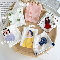 Art cartoon character cute and versatile sun protection women's hand sleeve arm protection ice silk sleeve driving anti ultraviolet ice gloves