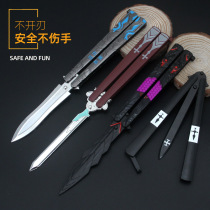 Butterfly knife folding knife csgo practice knife training tossing toys not open blade non-plastic children beginners American