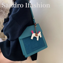 France Sandro Ifashion large capacity shoulder Womens bag 2021 New Wild big bag soft leather mobile phone