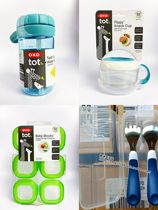 American OXO tot baby stainless steel spoon Fork set straw water Cup supplementary food box snack cup bowl