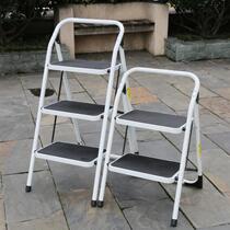 Thickened household dual-purpose iron ladder two or three steps folding herrink portable small stair stool pedal anti-skid climbing car wash