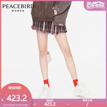 The same style Peacebird 2020 autumn new plaid skirt A3GEA3314
