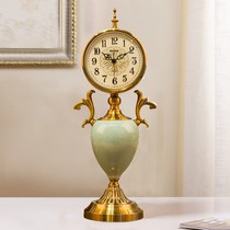 European-style clock retro clock living room home American desktop pendulum clock desktop clock vintage high-end ornaments