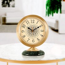 Pure creative desk clock Table clock Brass living room simple clock clock sitting clock Modern fashion pendulum clock Home desktop