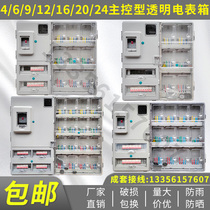 Outdoor waterproof single-phase multi-bit transparent card meter box 4 households 6 households 9 households 12 households 16 households 20 households 24 households 27 households