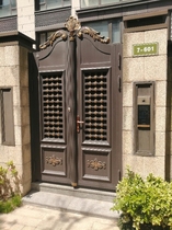 Ningbo custom-made aluminum gate courtyard outdoor cast aluminum gate cast aluminum railing aluminum fence luxury villa gate
