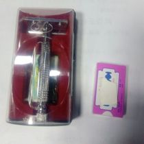 Old-fashioned razor double-sided knife manual razor rack set send stainless steel platinum edge blade