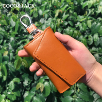 Genuine leather key bag male waist hanging soft cow leather home lock spoon bag woman small and simple multifunctional key containing bag
