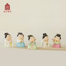 Han Xizai's banquet picture in Q version - Antique doll decoration