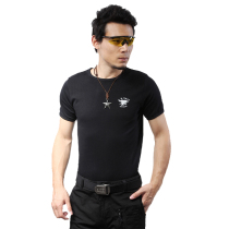 US military jeep round neck summer military fans tight elastic tactical T-shirt outdoor physical training uniform airborne division short sleeve