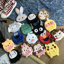 Japan-ROK Ins Cartoon Pouch Plush Zero Wallet Cute Web Red Little Dinosaur Student Pendant Zero Wallet Coin Bag
