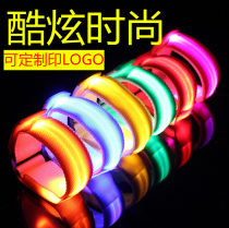 Custom LED glowing bracelet luminous bracelet flashing wrist strap sports strap running riding USB charging