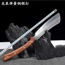 Longquan spring steel integrated forged Heshy knife sickle Palan knife home outdoor bone cutting knife garden pruning Road knife
