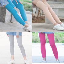 Leg guard kneecap long cylinder sleeve sunscreen legs cover female summer sun protection thin section ice silk stockings leg sleeves Anti-UV rays
