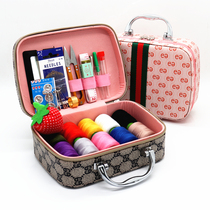 Korean hand-held needlework box Household set Wedding dowry portable needlework bag Hand-sewn sewing mending tool storage box