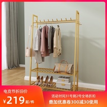 Hangers Floor-to-ceiling household wrought iron hangers Bedroom hang clothes racks Put clothes artifacts by the bed Simple coat rack